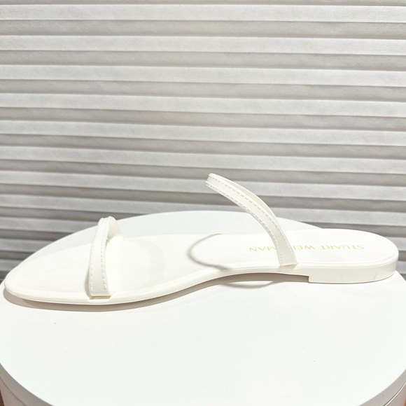 🌹STUART WEITZMAN 🌹 Sawyer Rubber White Sandals Size: 12 - Picture 3 of 10